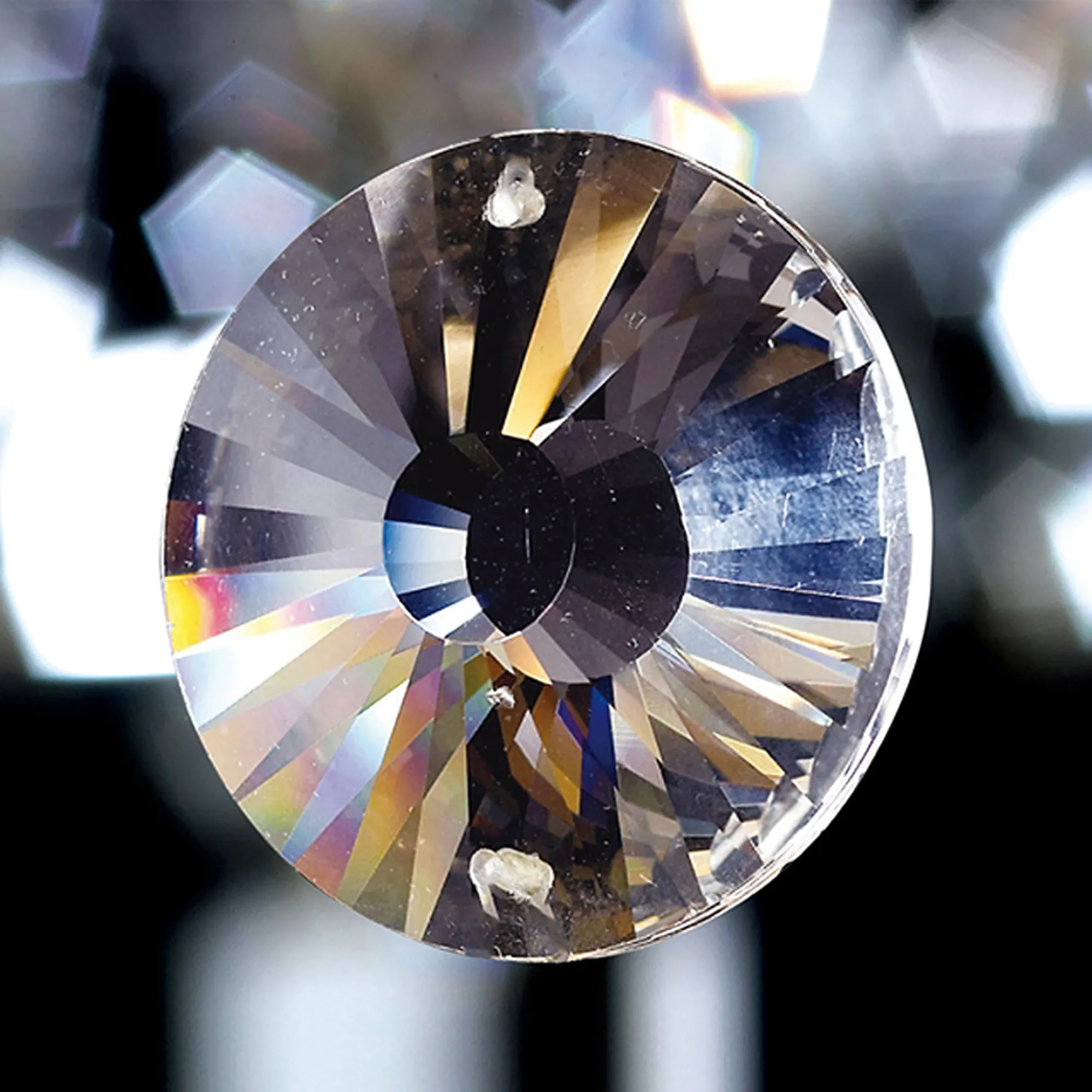 C40050  Crystal Disc Without Ring 45mm 2 Holes